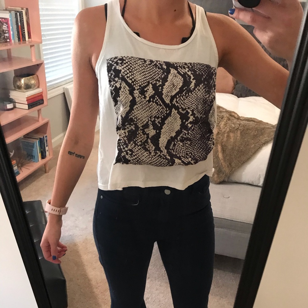 Snakeskin Square Tank Top